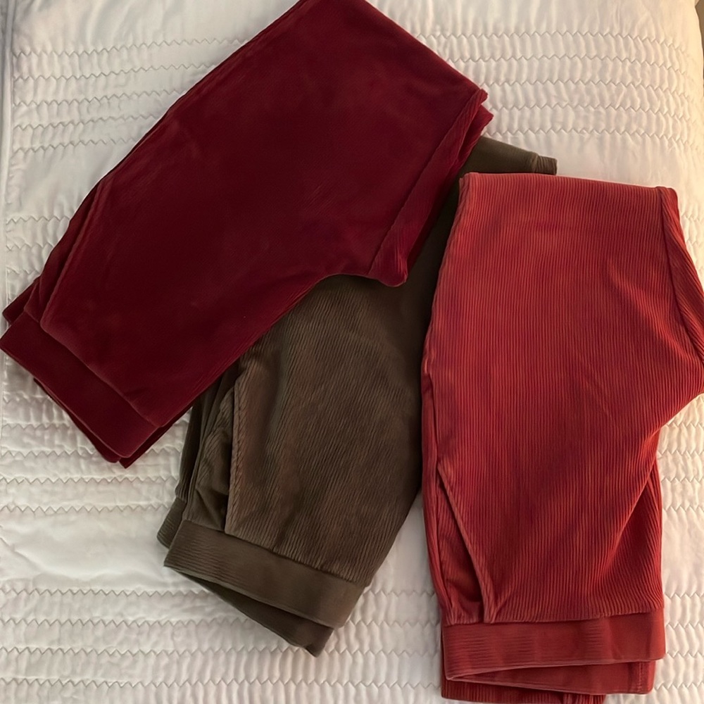 Lands’ End Bundle Pull On Corduroy Pants Leggings Small